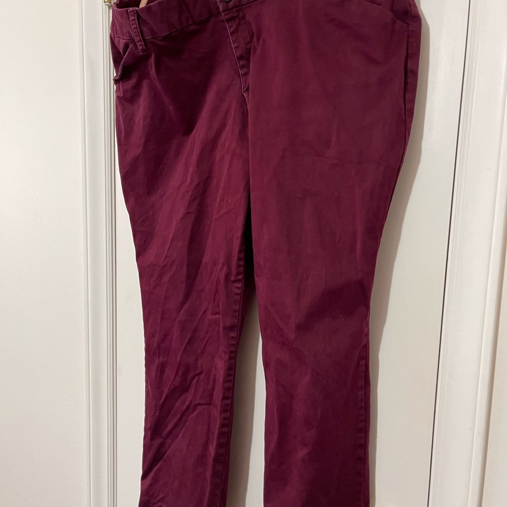 Maroon dress slacks